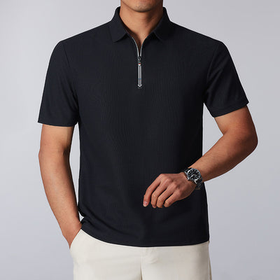 Camisa Casual Hombre Cuello Alto con Cierre - Manga Corta Transpirable - Image 10