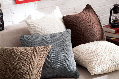 Funda de almohada gruesa tejida en lana - Image 2