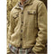 Cardigan Tejido de Cuello Solapa Ajustado de Botón Simple