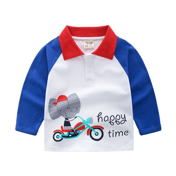 Polo de Manga Larga para Niños - Camiseta Otoñal Clásica - Image 8