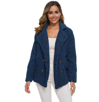 Blusa Elegante de Botones con Cuello Solapa para Otoño e Invierno - Image 3