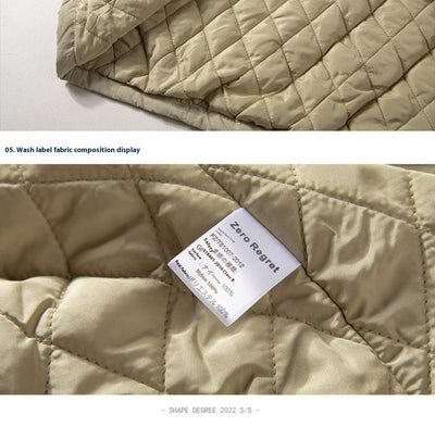 Abrigo Trench Acolchado Térmico Retro Solapa para Hombre - Image 10