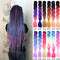 Trenzas Africanas Degradado Colorido Efecto Sucio