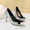 Zapatos de Moño Satinado Bicolor