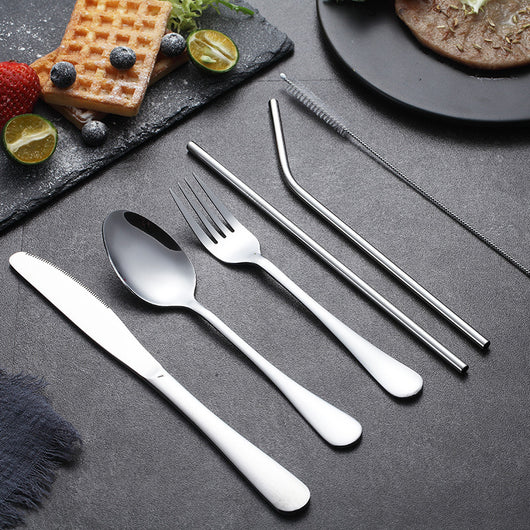 Juego de Utensilios Minimalista en Acero Inoxidable - Image 4