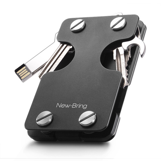 Estuche Multifuncional de Metal para Hombre con Compartimento de Tarjetas