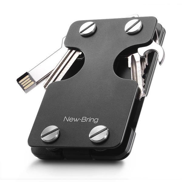 Estuche Multifuncional de Metal para Hombre con Compartimento de Tarjetas