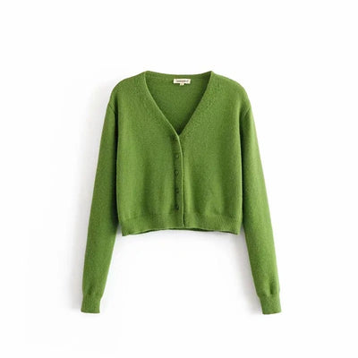 Cardigan Escote V Liso - Suéter Versátil para Cualquier Ocasión - Image 10