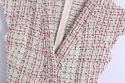 Vestido Patchwork Texturizado con Detalles Bordados para Mujer - Image 18