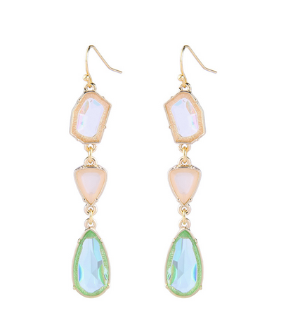 Aretes de Cristal Gema Aleación con Colgante Elegante - Joyería Moderna Estilo Europeo - Image 6