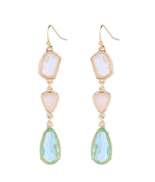 Aretes de Cristal Gema Aleación con Colgante Elegante - Joyería Moderna Estilo Europeo - Image 6