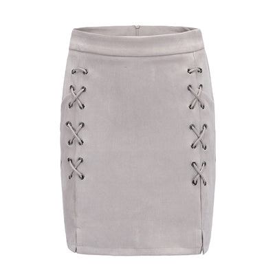 Falda Blanca Ajustada con Bandage Estilo A-Line - Image 12