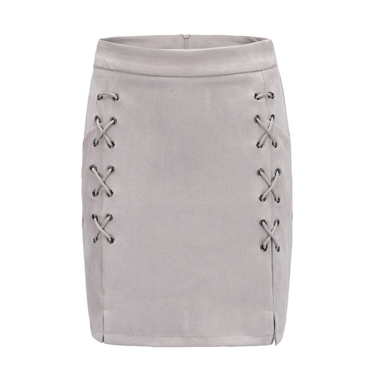 Falda Blanca Ajustada con Bandage Estilo A-Line - Image 12