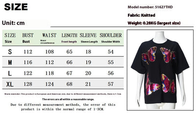 Blusa Escote Redondo con Lentejuelas Bordadas para Mujer - Image 7
