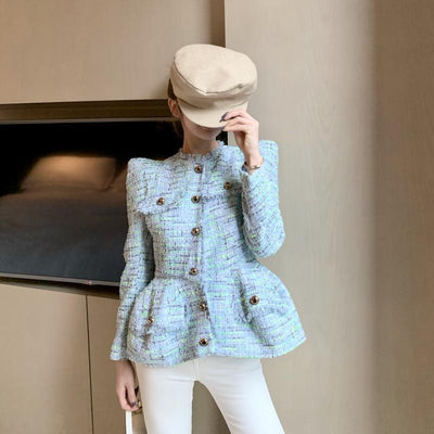 Abrigo Corto de Tweed para Mujer - Image 5
