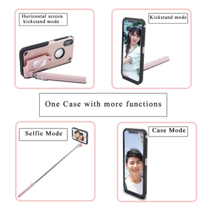 Funda Selfie Stick Compatible con Apple - Soporte Integral para iPhone - Image 5
