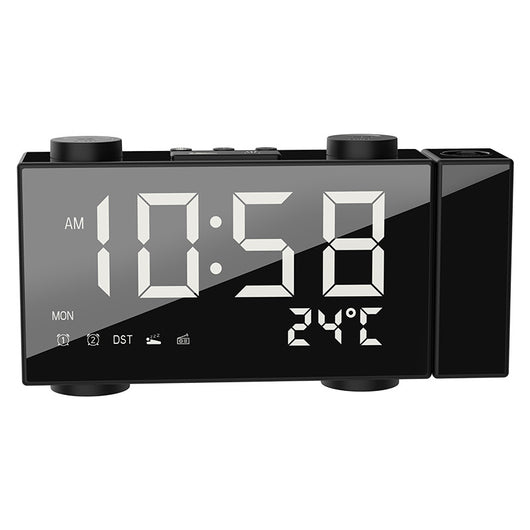 Reloj Despertador con Proyección FM, Pantalla Digital, Carga USB y Termómetro - Image 7