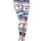 Leggings Navideños Azteca Rosa con Calaveras - Cintura Alta Elástica Fitness