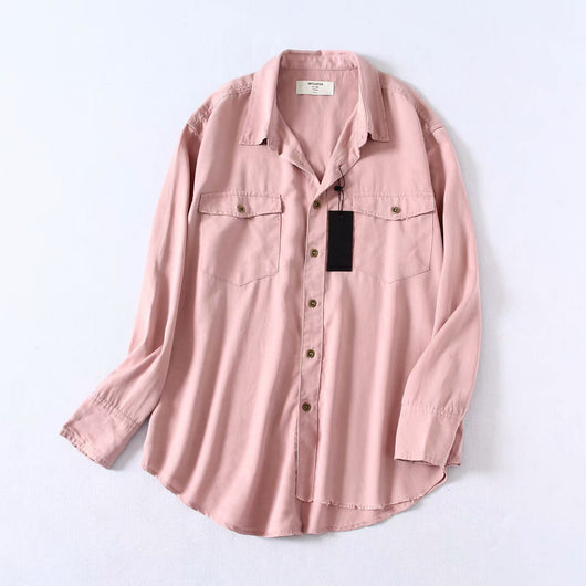 Camisa Suelta de Manga Larga con Botones para Mujer - Image 4