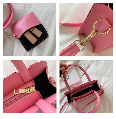 Bolsa de Hombro Multicolor con Textura Grid y Billetera - Tote Elegante para Mujer - Image 22