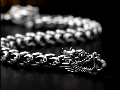 Pulsera Grifo de Dragón para Hombre en Plata de Ley S925 - Image 3