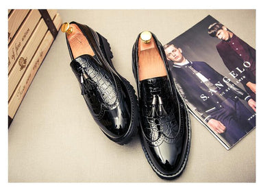 Zapatos Casuales Hombre Estilo Coreano con Borlas y Suela Gruesa - Image 15