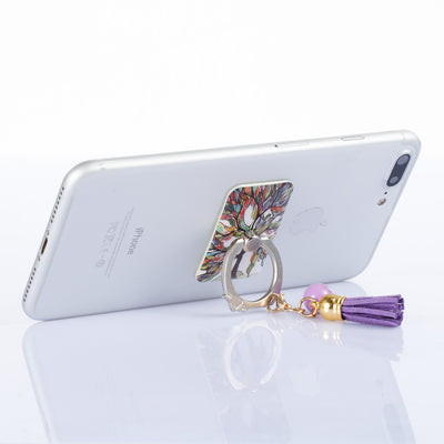 Anillo Soporte para Teléfono con Borlas Metálicas Pintadas a Mano - Image 3