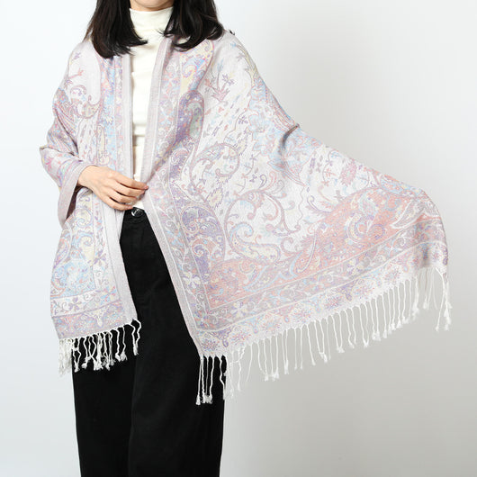 Bufanda Étnica Jacquard con Borlas de Cachemira - Image 5