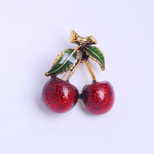 Broche Floral con Cristales de Cereza y Gota de Aceite - Image 10