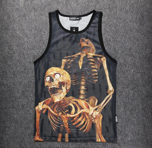 Playera de Malla Calavera - Diseño Edgy y Versátil