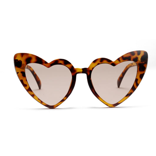 Light gray heart-shaped sunglasses with dark lenses, featuring a vintage-inspired plastic frame. - Image 8