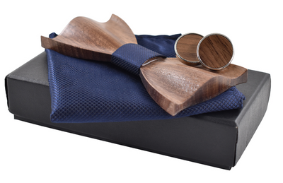 Gemelos y Pajarita de Madera - Estilo Clásico Elegante - Image 5