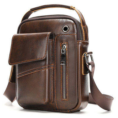 Bolso Crossbody de Cuero Minimalista para Hombre - Image 7
