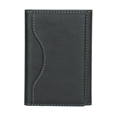 Billetera Magnética Tri-Fold de Cuero con Soporte para Tarjetas - Image 14