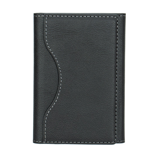 Billetera Magnética Tri-Fold de Cuero con Soporte para Tarjetas - Image 14