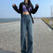 Jeans Slim Retro de Cintura Alta para Mujer