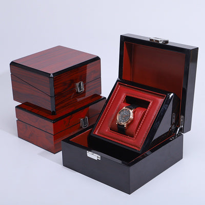 Caja de Almacenamiento y Exhibición para Relojes en Madera Lacada