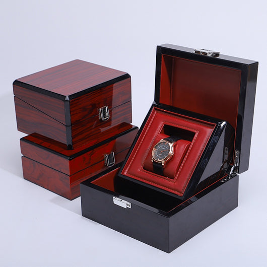 Caja de Almacenamiento y Exhibición para Relojes en Madera Lacada