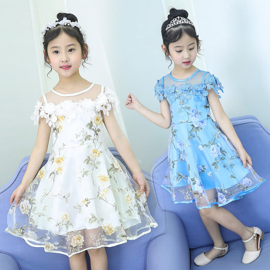 Vestido Floral Coreano Princesa para Niñas con Movimiento - Image 14