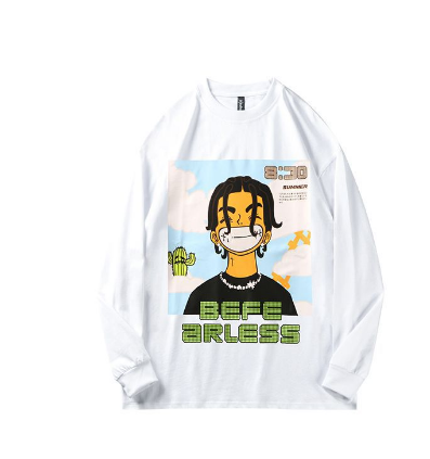 Camiseta Estampada de Manga Larga con Personaje Cartoon - Corte Holgado - Image 4