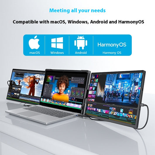 Monitor Portátil Dual 141 Pulgadas - Pantalla Externa para Productividad Móvil