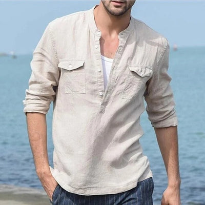 Camisa de Manga Larga para Hombre en Algodón Premium - Image 22