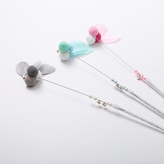 Varita Interactiva para Gatos - Juguete Divertido con Plumas