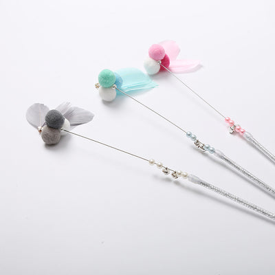Varita Interactiva para Gatos - Juguete Divertido con Plumas