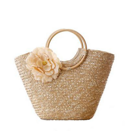 Bolsa de Playa Tejida en Paja - Bolso de Mano Versátil - Image 9