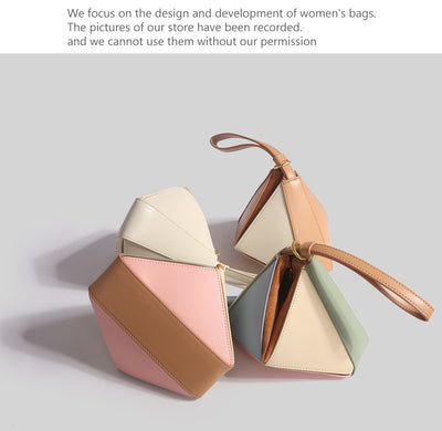 Bolsa Tote Convertible con Diseño Geométrico de Diamantes - Image 12