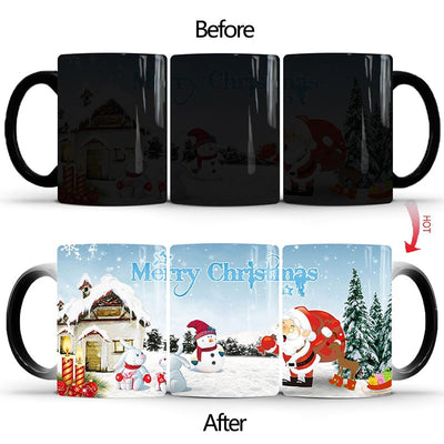Taza Mágica Navideña con Cambio de Color por Temperatura