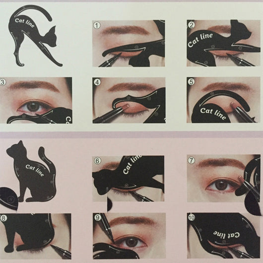 Plantilla de Delineador Felino y Sombra de Ojos - Herramienta de Maquillaje Cat Eye - Image 6