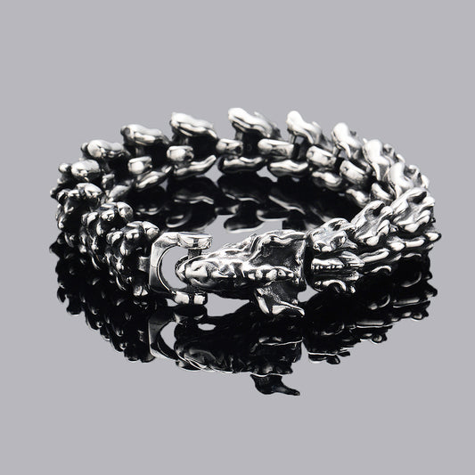 Pulsera Vintage Cabeza de Dragón para Hombre - Acceorio de Poder y Estilo - Image 2
