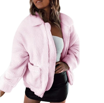 Abrigo Oversized de Lana Sintética Esponjosa - Invierno Cálido para Mujer - Image 12